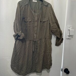 Lucky Brand Green Utility Jacket with Drawstring Waist